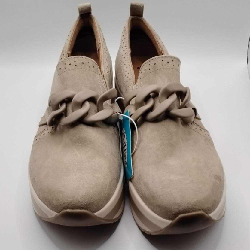Mad Love Taupe Chain Loafers